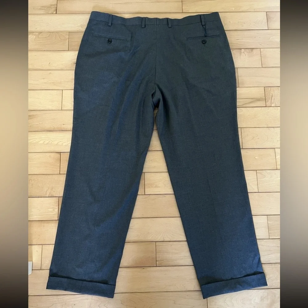 Ralph Ralph Lauren 42x30 Men’s Gray Dress Pants Pleated With Cuff NEW With Tags
